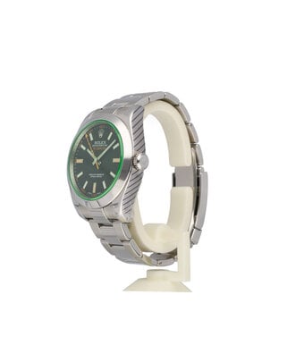 Rolex Milgauss 40 - 2013 box + papers | steel black orange - green - GV Oyster