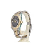 Rolex Datejust 41 NEW ROLEX SERVICE - 2021 B+P | Wimbledon steel - gold slate roman Oyster