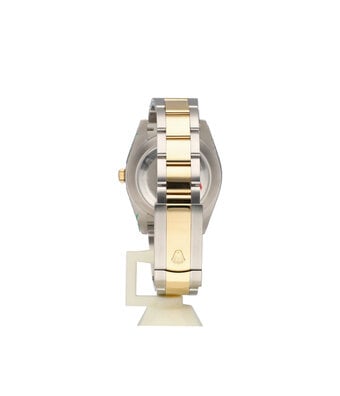 Rolex Datejust 41 NEW ROLEX SERVICE - 2021 B+P | Wimbledon steel - gold slate roman Oyster
