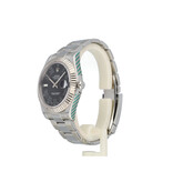 Rolex Datejust II 41 - 2014 + papers | steel - white gold fluted black roman Oyster