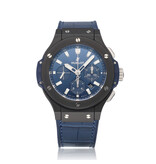 Hublot Big Bang Chronograph Ceramic Blue 44 - 2019 B+P | ceramic blue rubber strap