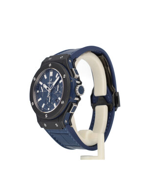 Hublot Big Bang Chronograph Ceramic Blue 44 - 2019 B+P | ceramic blue rubber strap