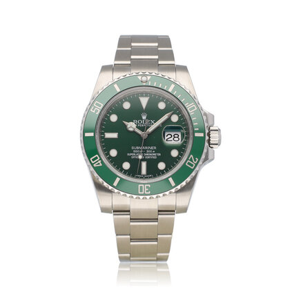 Submariner Date 40 2013 + papers | steel green - Hulk ceramic