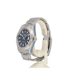 Rolex Datejust II 41 2015 box + papers | steel - white gold fluted blue Oyster