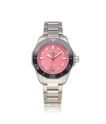 TAG Heuer Aquaracer Professional 300 36 OPEN DATE  - box + papers | steel pink diamond