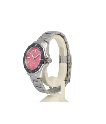 TAG Heuer Aquaracer Professional 300 36 OPEN DATE  - box + papers | steel pink diamond