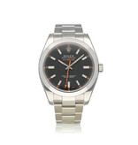 Rolex Milgauss 40 NEW ROLEX SERVICE - 2012 + papers | steel black orange Oyster