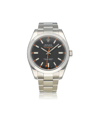 Rolex Milgauss 40 NEW ROLEX SERVICE - 2012 + papers | steel black orange Oyster