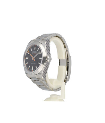 Rolex Milgauss 40 NEW ROLEX SERVICE - 2012 + papers | steel black orange Oyster