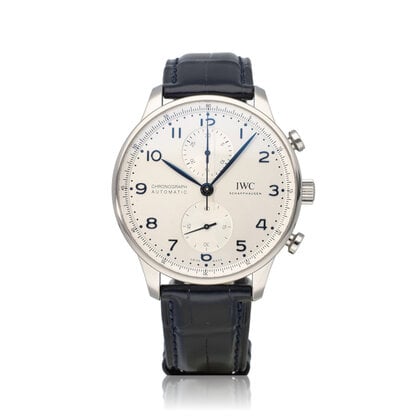 Portugieser Chronograph 41 - 2023 B+P | steel white alligator leather strap