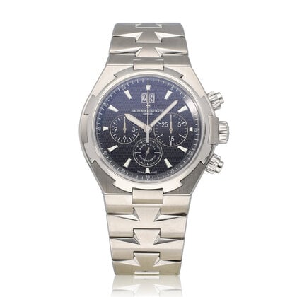 Overseas Chronograph  NEW VC SERVICE - box + extract | steel black 2006 chronograph