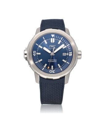 IWC Aquatimer Automatic 42 NEW IWC SERVICE - 2025 B+P | steel blue rubber