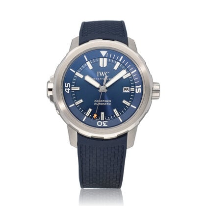 Aquatimer Automatic 42 NEW IWC SERVICE - 2025 B+P | steel blue rubber