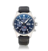IWC Pilot's Watch Chronograph 43 - 2024 box + papers | steel blue day-date