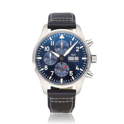 Pilot's Watch Chronograph 43 - 2024 box + papers | steel blue day-date