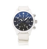 IWC Pilot's Watch Top Gun Lake Tahoe 45 - 2022 box + papers | NEW IWC STRAP | ceramic white
