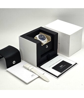 IWC Pilot's Watch Top Gun Lake Tahoe 45 - 2022 box + papers | NEW IWC STRAP | ceramic white