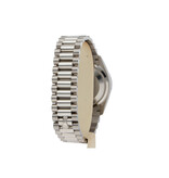 Rolex Day-Date 36 white gold silver dial factory diamond bezel President