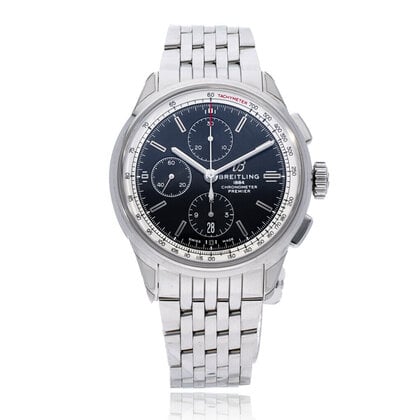 Premier B01 Chronograph 42 Steel black 2024 box + papers