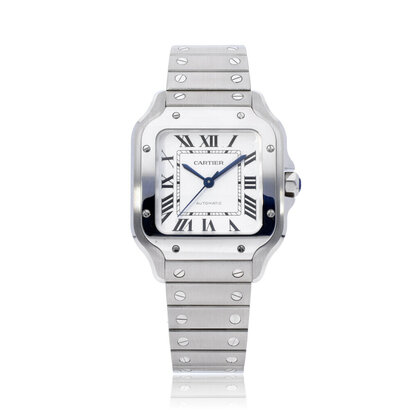 Santos de Cartier   steel silver 2025 box + papers