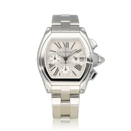 Roadster Chronograph Automatic 40 XL steel bracelet silver roman + box