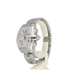 Cartier Roadster Chronograph Automatic 40 XL steel bracelet silver roman + box