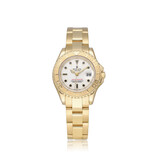 Rolex Yacht-master 29 NEW ROLEX SERVICE - 1997 B+P | yellow gold white