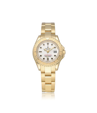 Rolex Yacht-master 29 NEW ROLEX SERVICE - 1997 B+P | yellow gold white