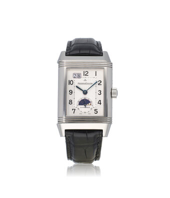 Jaeger-LeCoultre Reverso Grande Automatique  NEW JLC STRAP - 2007 - B+P | steel silver | ref. 240.8.72 |