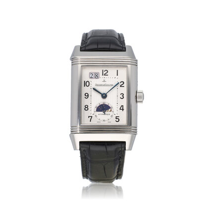 Reverso Grande Automatique  NEW JLC STRAP - 2007 - B+P | steel silver | ref. 240.8.72 |