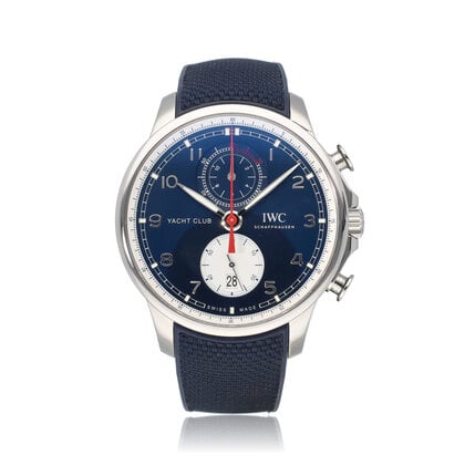 Portugieser Yacht Club Orlebar Brown 45 - 2021 box + papers | blue rubber