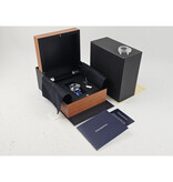 Panerai Luminor Due Luna 38 steel alligator strap blue 2024 box + papers