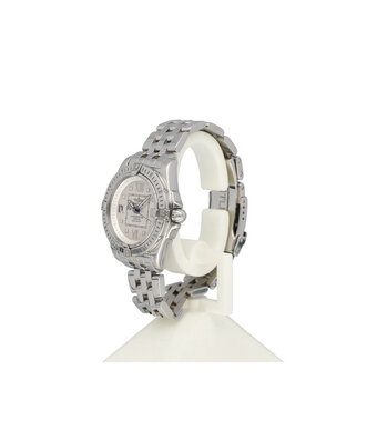 Breitling Galactic Sleek Edition 32 steel white diamond 2005 B+P | NEW BREITLING SERVICE