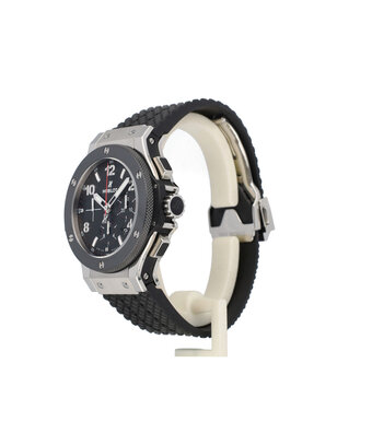 Hublot Big Bang Chronograph Steel Ceramic 44 steel black ceramic rubber red