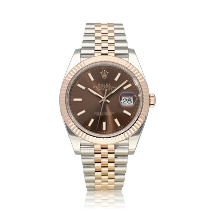 Datejust 41 2023 box + papers | steel - rose gold choco Jubilee