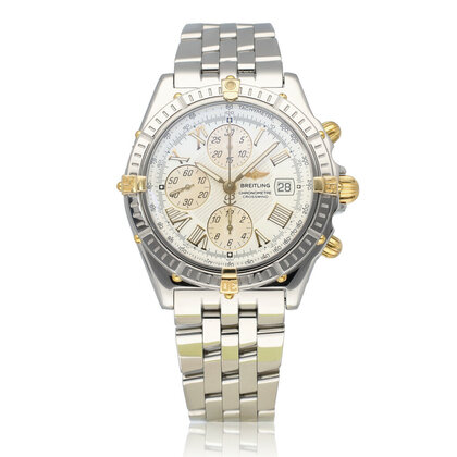 Chronomat Crosswind Racing 43 NEW BREITLING SERVICE + box | steel - gold white roman