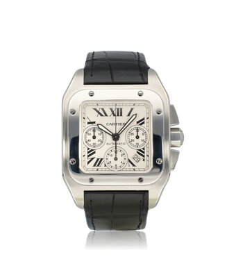 Cartier Santos 100  XL NEW CARTIER STRAP - 2010 B+P | XL steel | ref. 2740