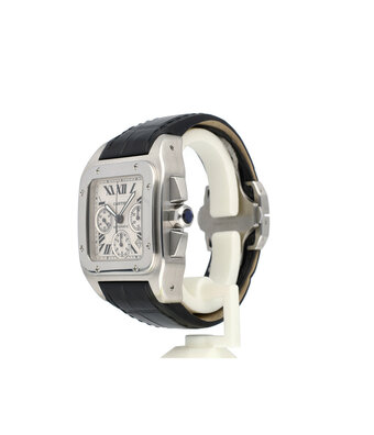 Cartier Santos 100  XL NEW CARTIER STRAP - 2010 B+P | XL steel | ref. 2740