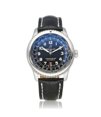 Breitling Navitimer Automatic 41 - box + papers | steel black alligator
