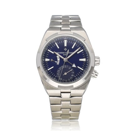 Overseas Dual Time 41 NEW VC SERVICE - 2022 + papers | steel blue