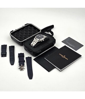 Vacheron Constantin Overseas Dual Time 41 NEW VC SERVICE - 2022 + papers | steel blue