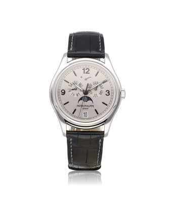 Patek Philippe Complications Annual Calendar Advanced Research  - 2006 box + papers | white gold silver l