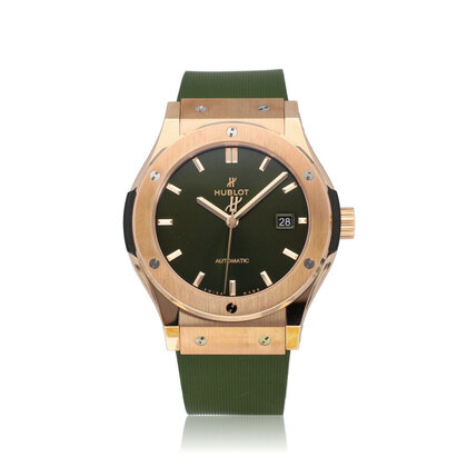 Classic Fusion King Gold Green 42 - 2023 box + papers | green rose gold automatic