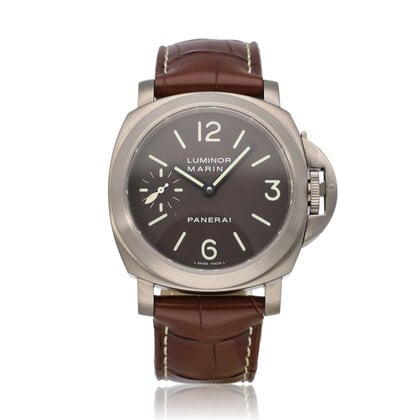 Luminor Marina 44 NEW PANERAI STRAP -  2000 + papers | titanium brown matte