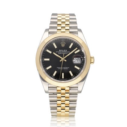Datejust 41 NEW ROLEX SERVICE - 2020 B+P | steel - yellow gold black domed Jubilee