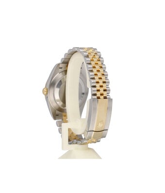 Rolex Datejust 41 NEW ROLEX SERVICE - 2020 B+P | steel - yellow gold black domed Jubilee