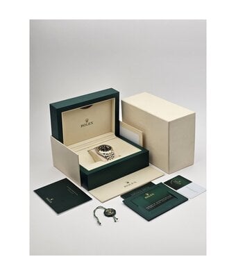 Rolex Datejust 41 NEW ROLEX SERVICE - 2020 B+P | steel - yellow gold black domed Jubilee