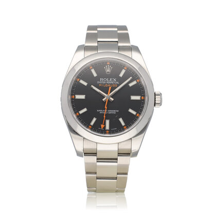 Milgauss 40 2013 box + papers | steel black orange Oyster