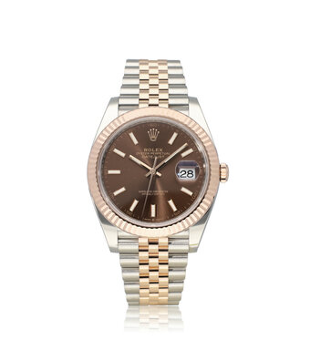 Rolex Datejust 41 2023 box + papers | steel - rose gold choco Jubilee