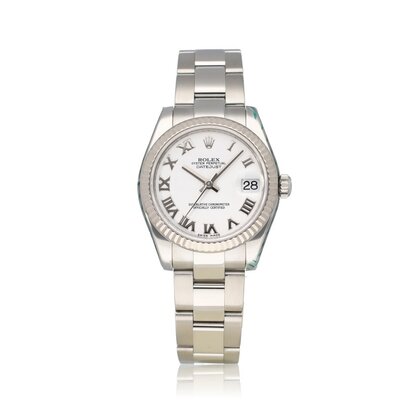 Datejust 31 NEW ROLEX SERVICE - 2013 B+P | steel - white gold white roman Oyster